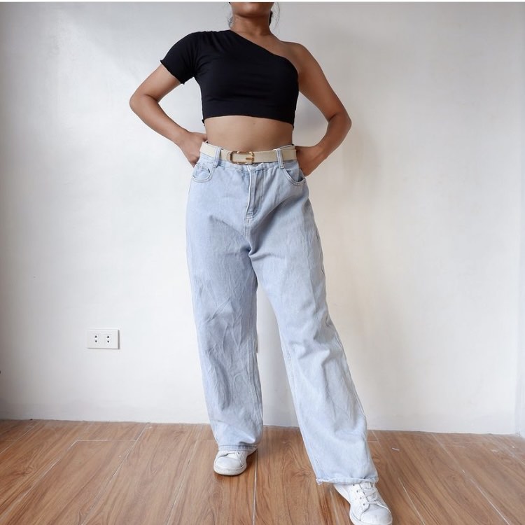 vintage wide leg mom jeans blue W38 ::: plus / XL
