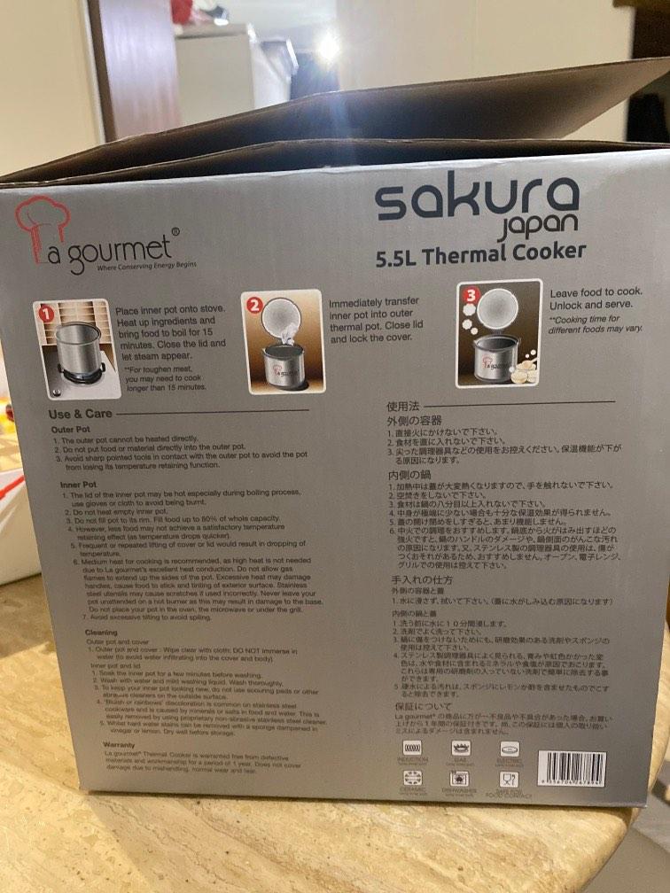 La Gourmet 5.5L thermal cooker, TV & Home Appliances, Kitchen
