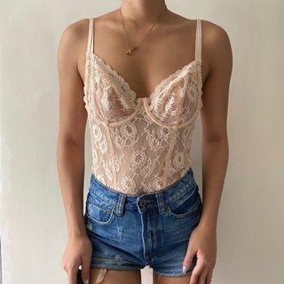 lace lingerie corset top
