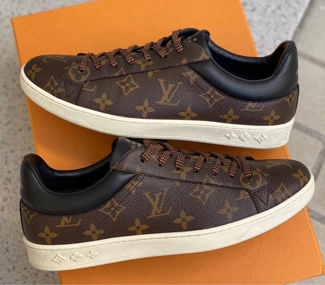 Louis Vuitton LV Luxembourg Brown Sneakers ( not gucci ), Fesyen Pria,  Sepatu , Sneakers di Carousell