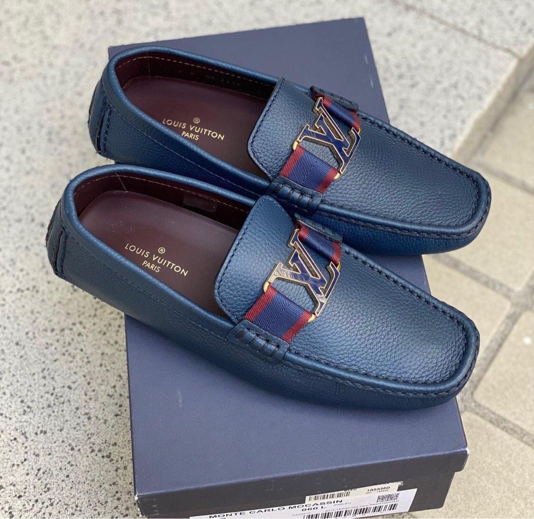 Louis Vuitton LV Monte Carlo Navy Loafers ( not gucci )
