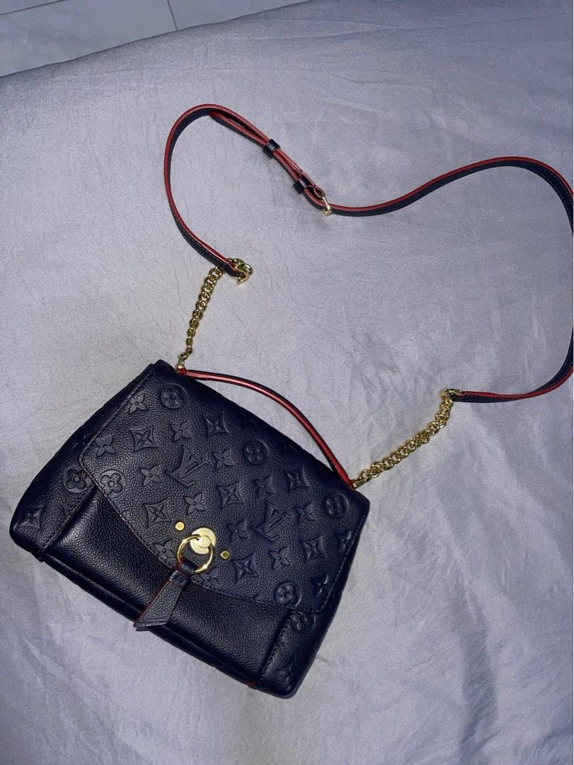 Louis Vuitton Marine/Rouge Monogram Empreinte Leather Blanche BB