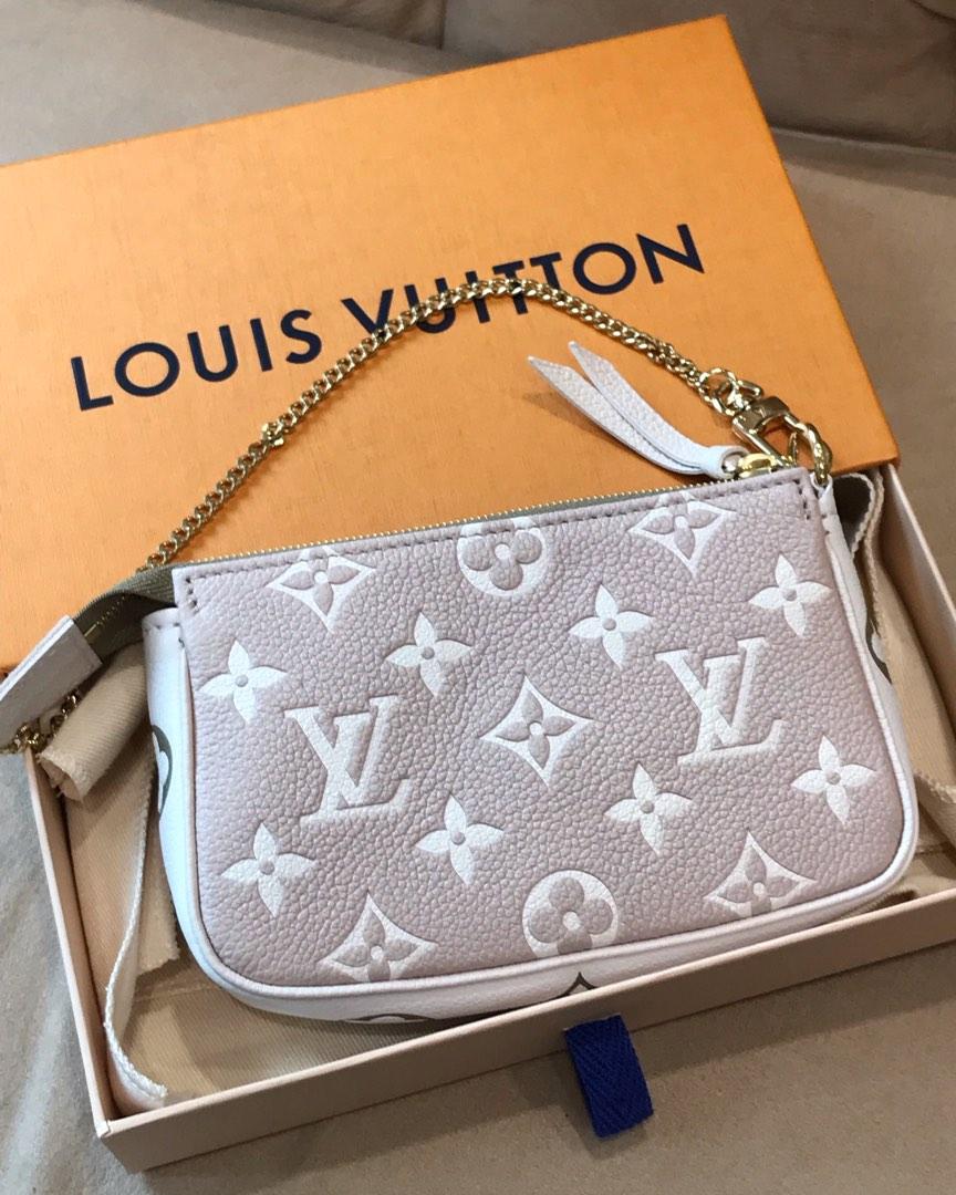 Louis Vuitton Mini Pochette Accessoires Khaki Green/Beige/Cream in