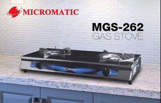 Micromatic MGS-262 Double Burner Gas Stove with Regulator