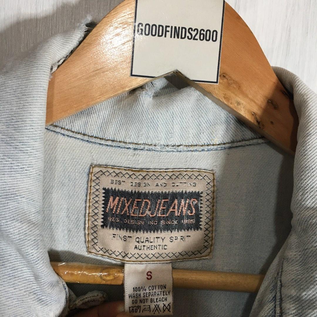 Mixed Jeans Distressed Patchwork Denim Jacket, Women's Fashion, Coats