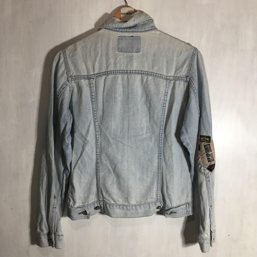 Mixed Jeans Distressed Patchwork Denim Jacket, Women's Fashion, Coats