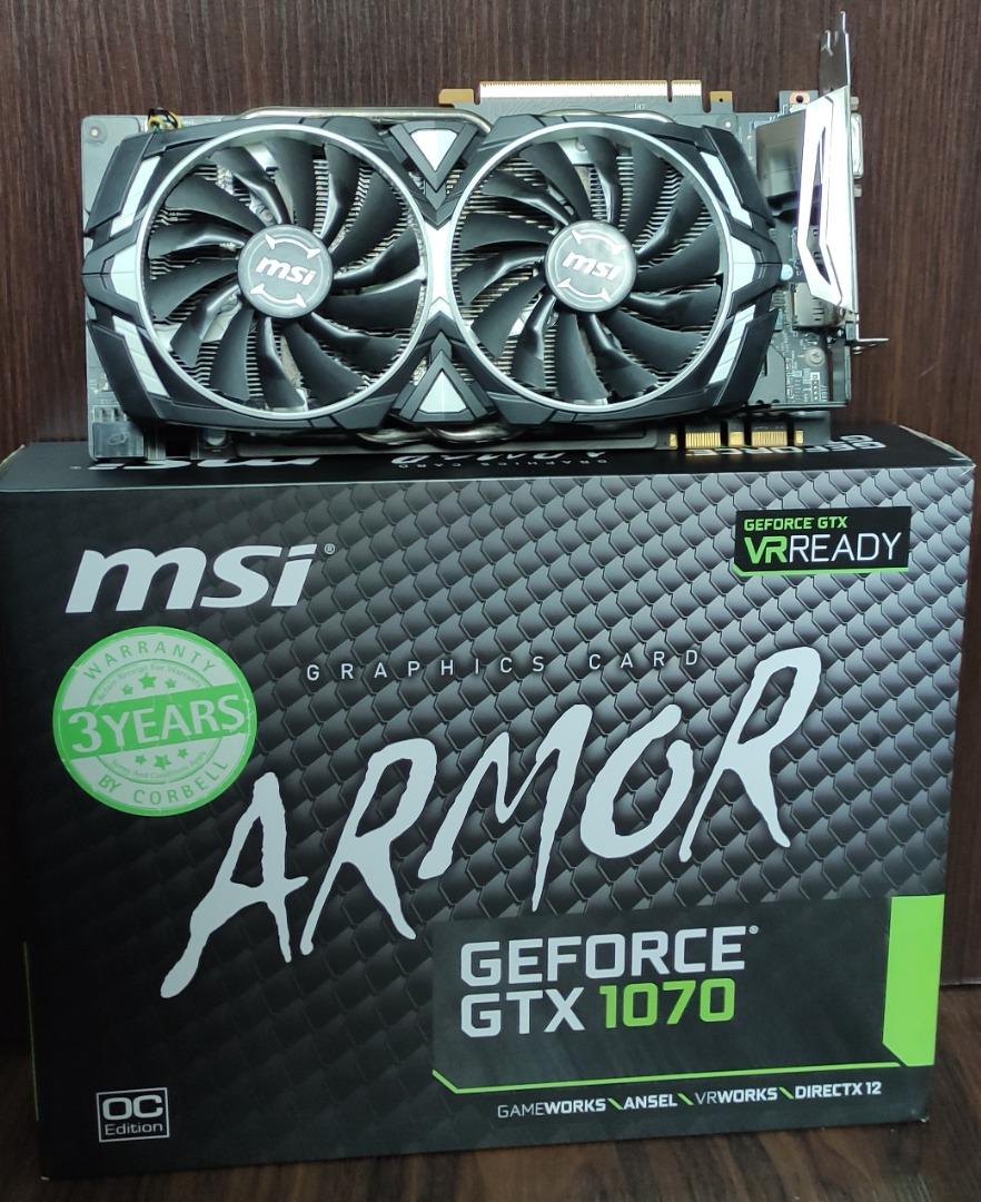 Geforce gtx 1070 new arrivals armor 8g oc