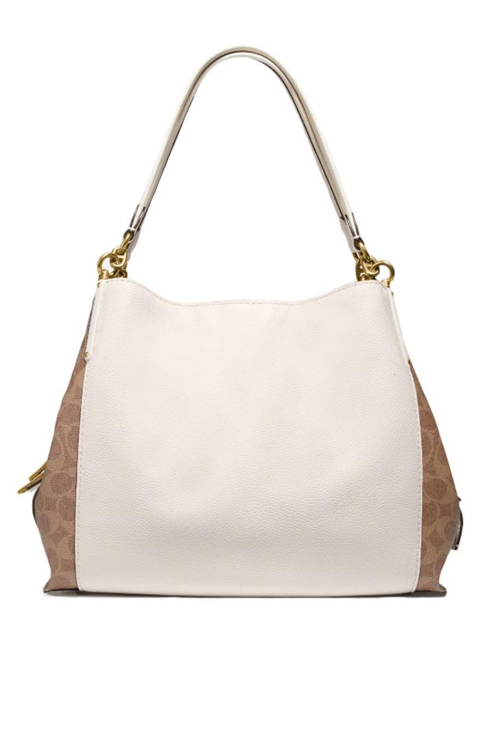 New Coach Original Dalton 31 With Signature Canvas Blocking Tan