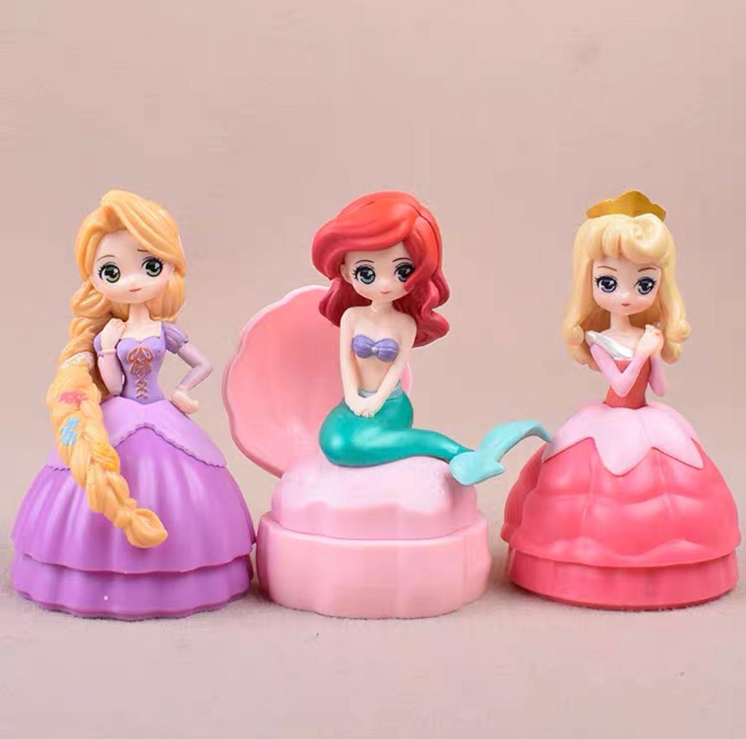New Disney Princess Figurines aurora snow white birthday cake topper decoration toys figurines