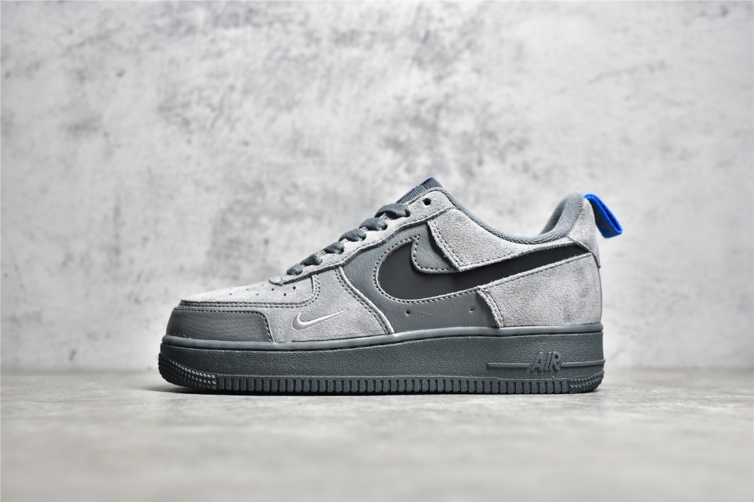 Nike Air Force 1 Low Cut Out Swoosh Grey shoes Men s Fashion