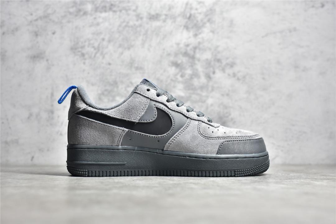 Nike Air Force 1 Low Cut Out Swoosh Grey shoes Men s Fashion