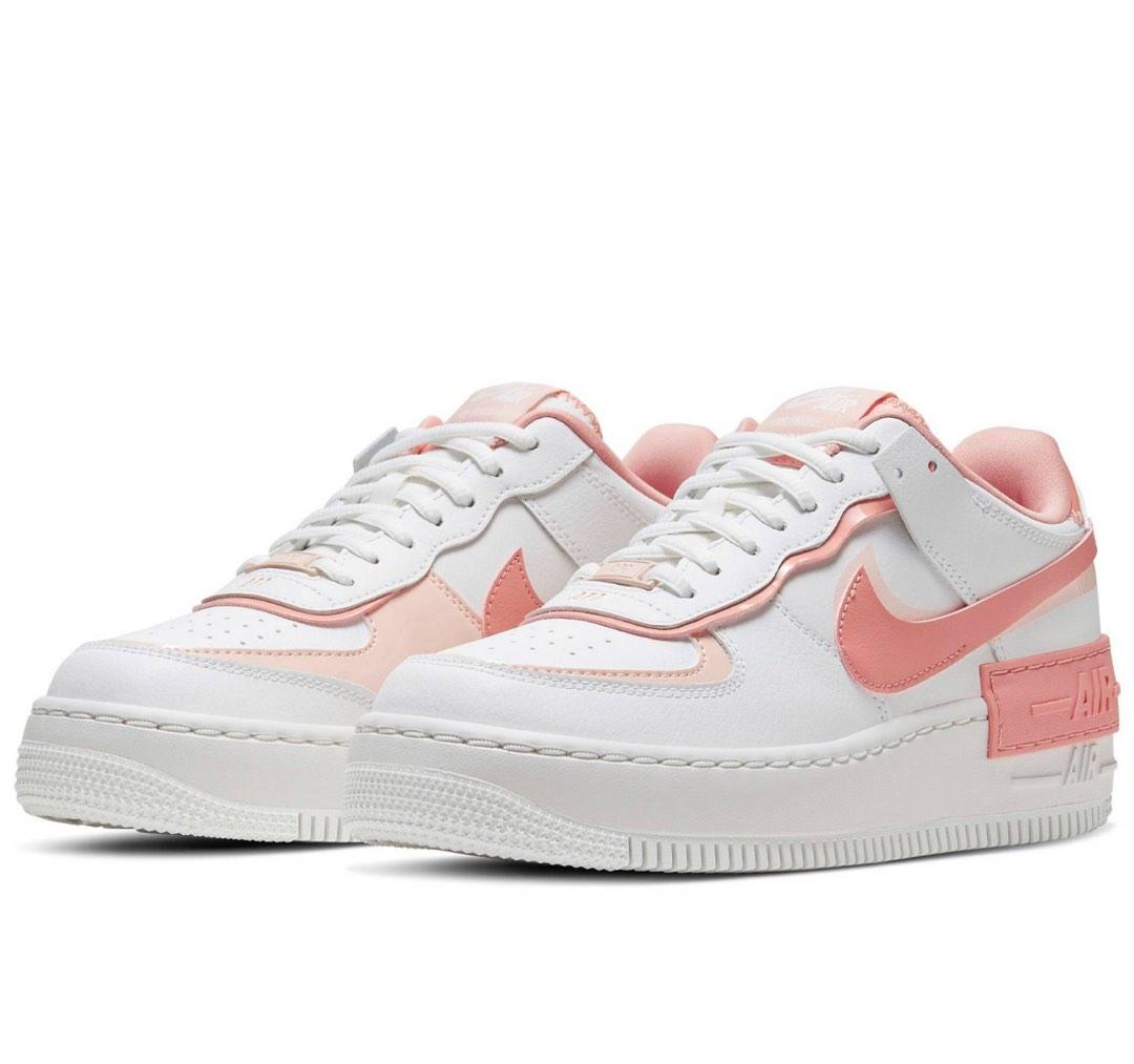 Nike Air Force 1 Shadow in white and coral Women s Fashion