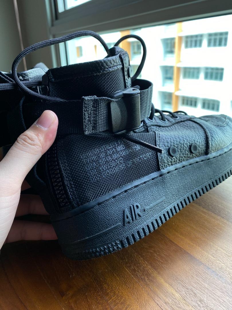 Nike SF AirForce 1 Mid Triple Black Men s Fashion Footwear