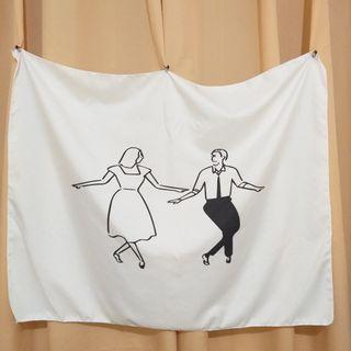 Nordic Dancing couple tapestry room decor