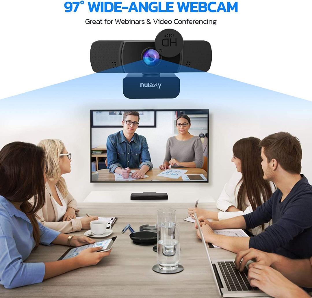 Nulaxy C903 HD cam, 1080P cam with Microphone, Privacy Cover and Tripod, USB cam for PC