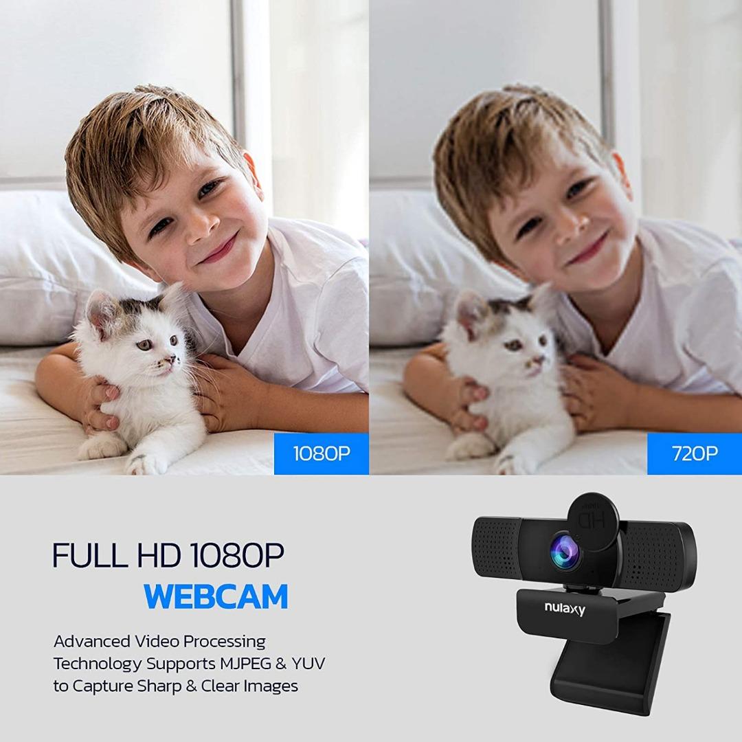 Nulaxy C903 HD cam, 1080P cam with Microphone, Privacy Cover and Tripod, USB cam for PC