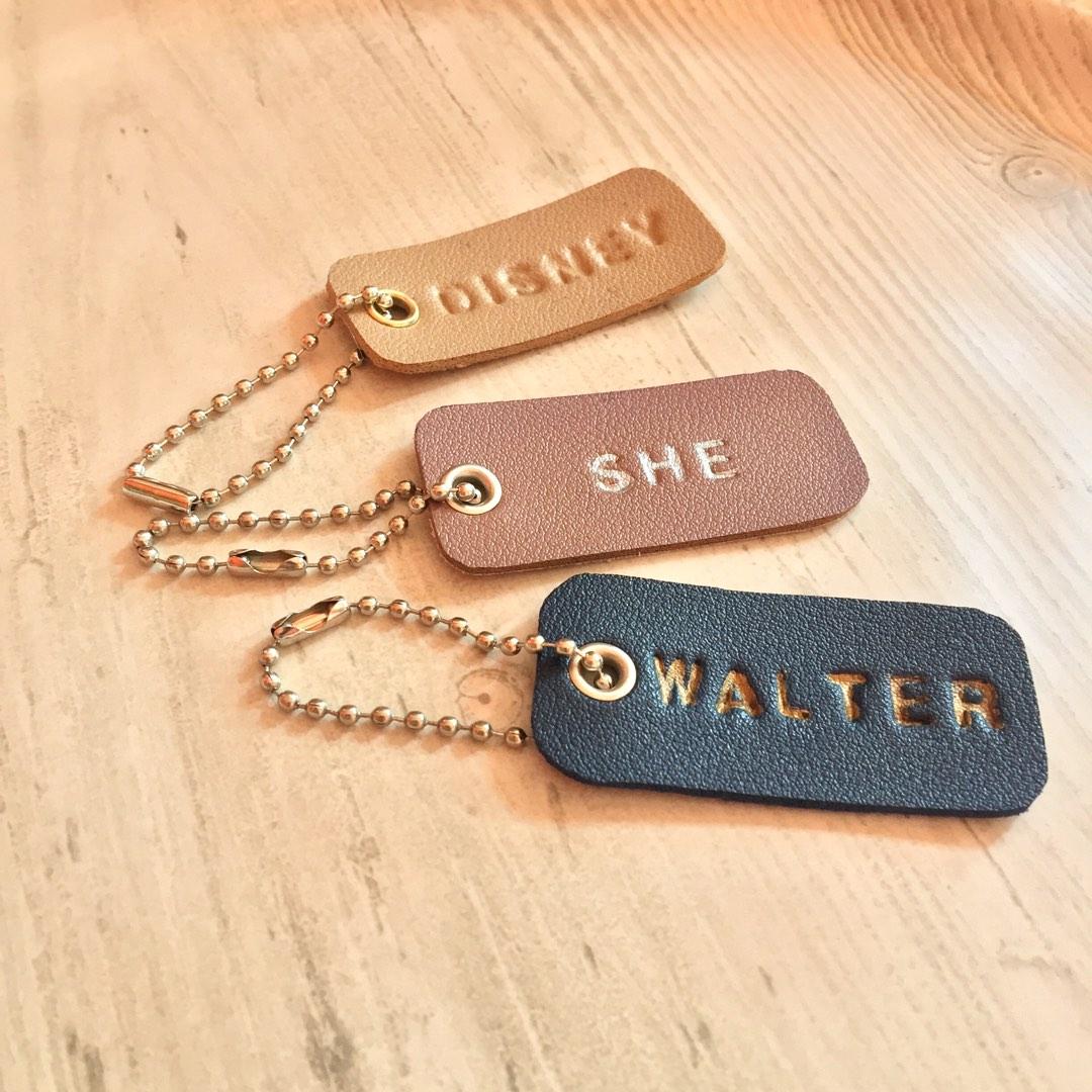 Personalized Faux Leather Tab Luggage/Bag Tag/ leather Tag, Hobbies