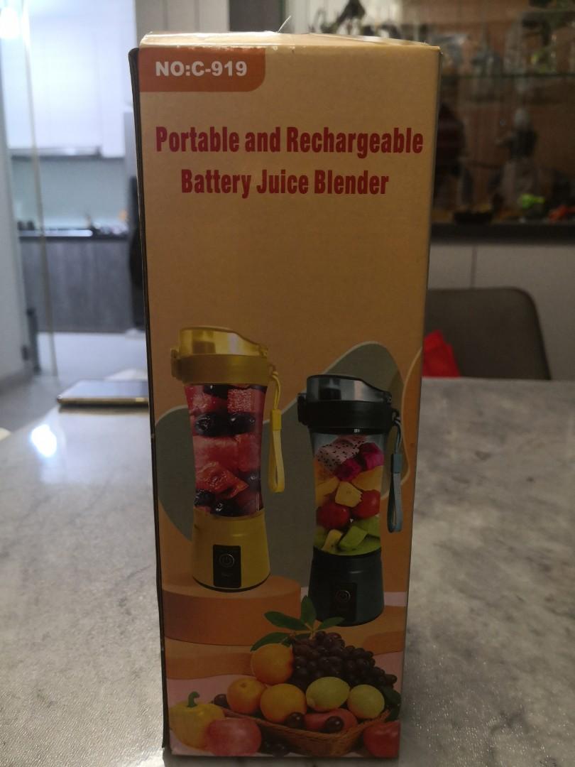 Portable and Rechargeable Battery Juice Blender, TV & Home Appliances