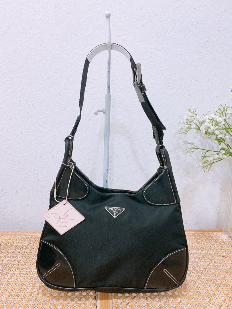 Prada Black Tessuto Shoulder Bag Pre loved Luxury Bags Wallets