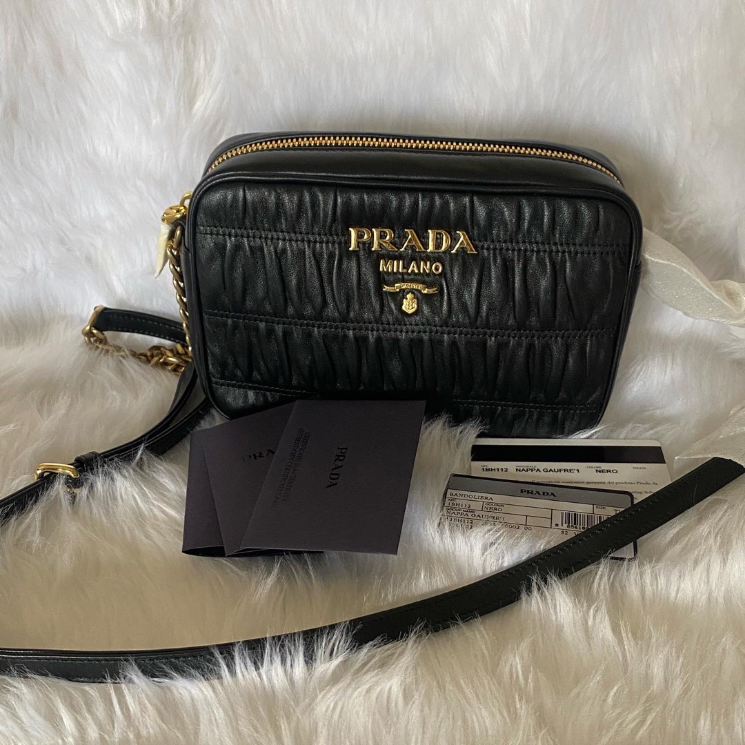 Prada nappa gaufre crossbody outlet