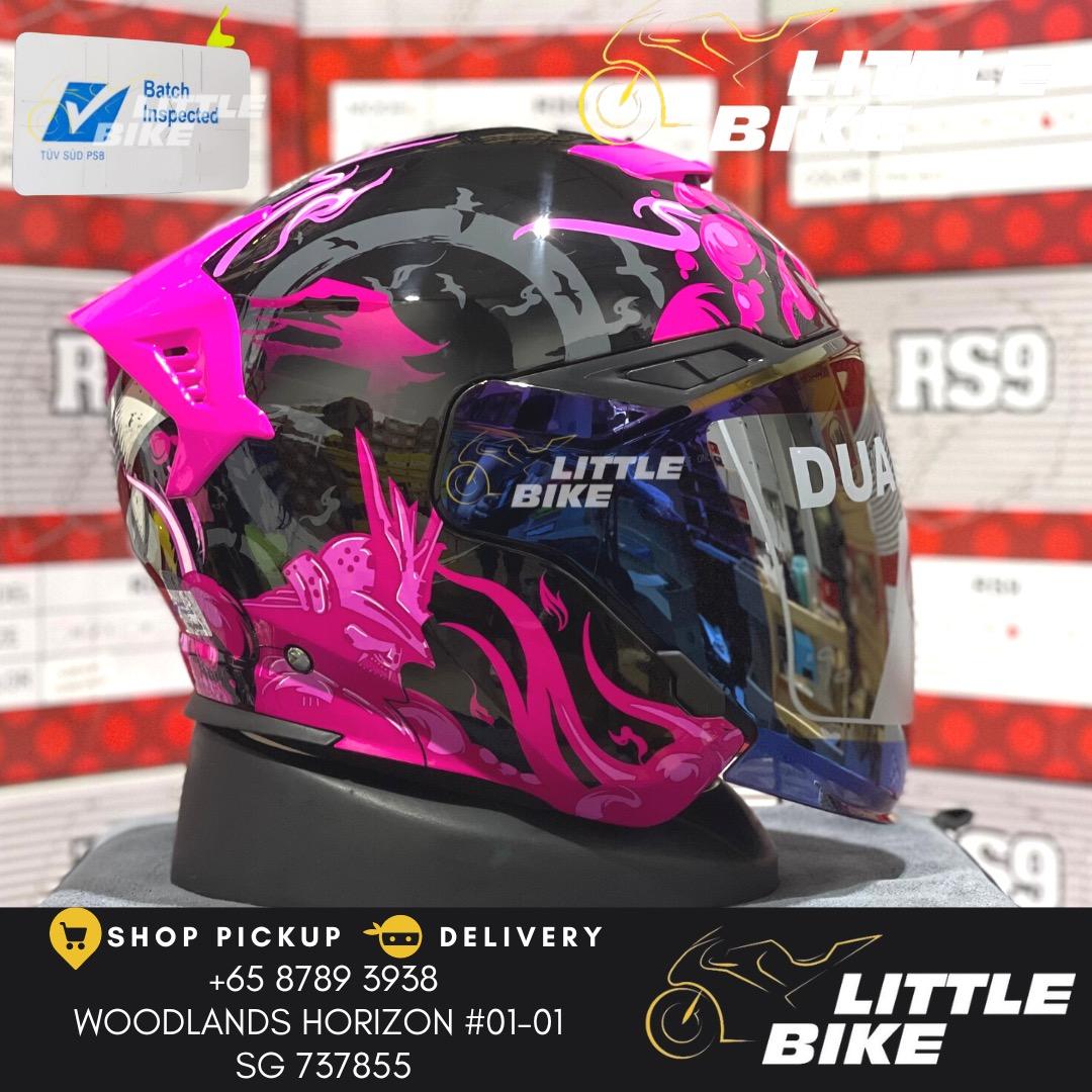 Pink open face helmet sales