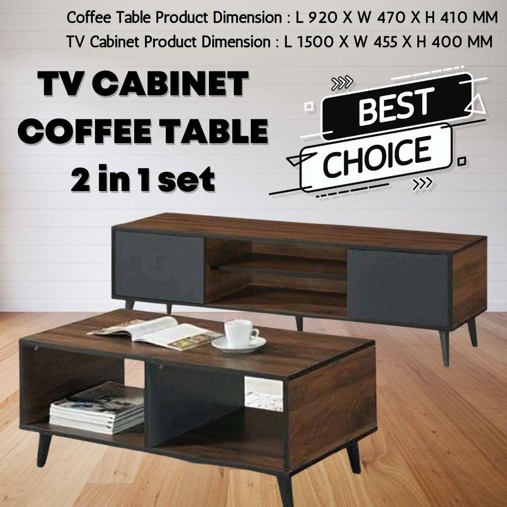 Rak Tv Cabinet TV Storage Rack Media Console Table TV Rack Coffee Table ...