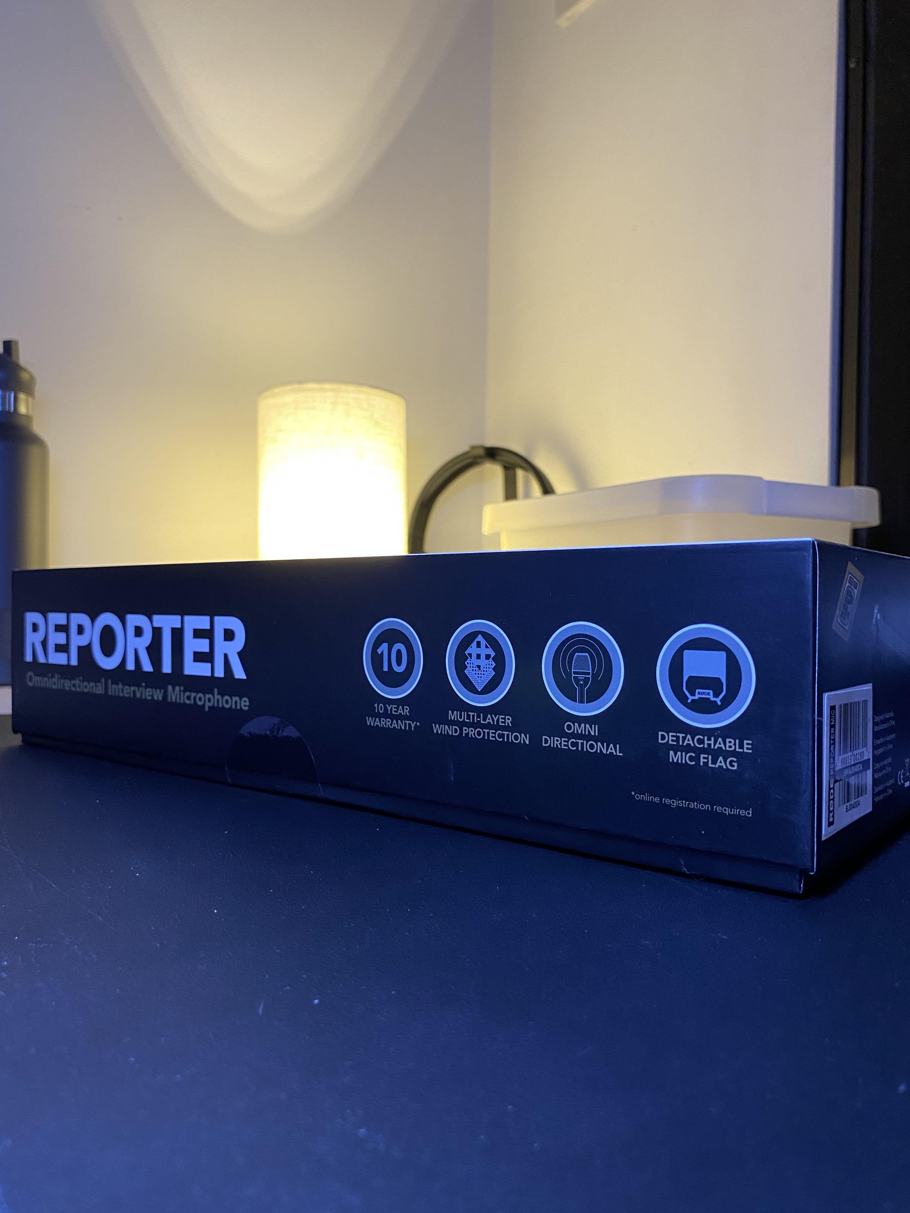 RØDE Reporter Mic (Category: Microphones) located in Manila. Submitted by dannybstuff (Listing ID 1187936164, Image 2). Description: RØDE Reporter Microphone New & Unused (Opened for Inspection) RFS: Decluttering unused gear Grab/Lalamove at buyer's expense. But I prefer a meet-up so you can fully inspect the condition before purchasing. Negotiable.