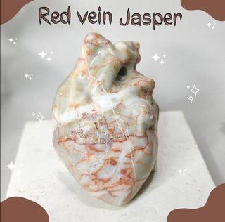 Red Vein Jasper (Heart carving)