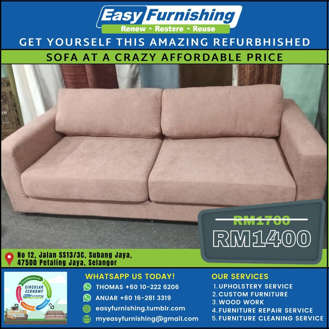 Refurbished 2 seater sofa, Furniture & Home Living, Furniture, Sofas on Carousell