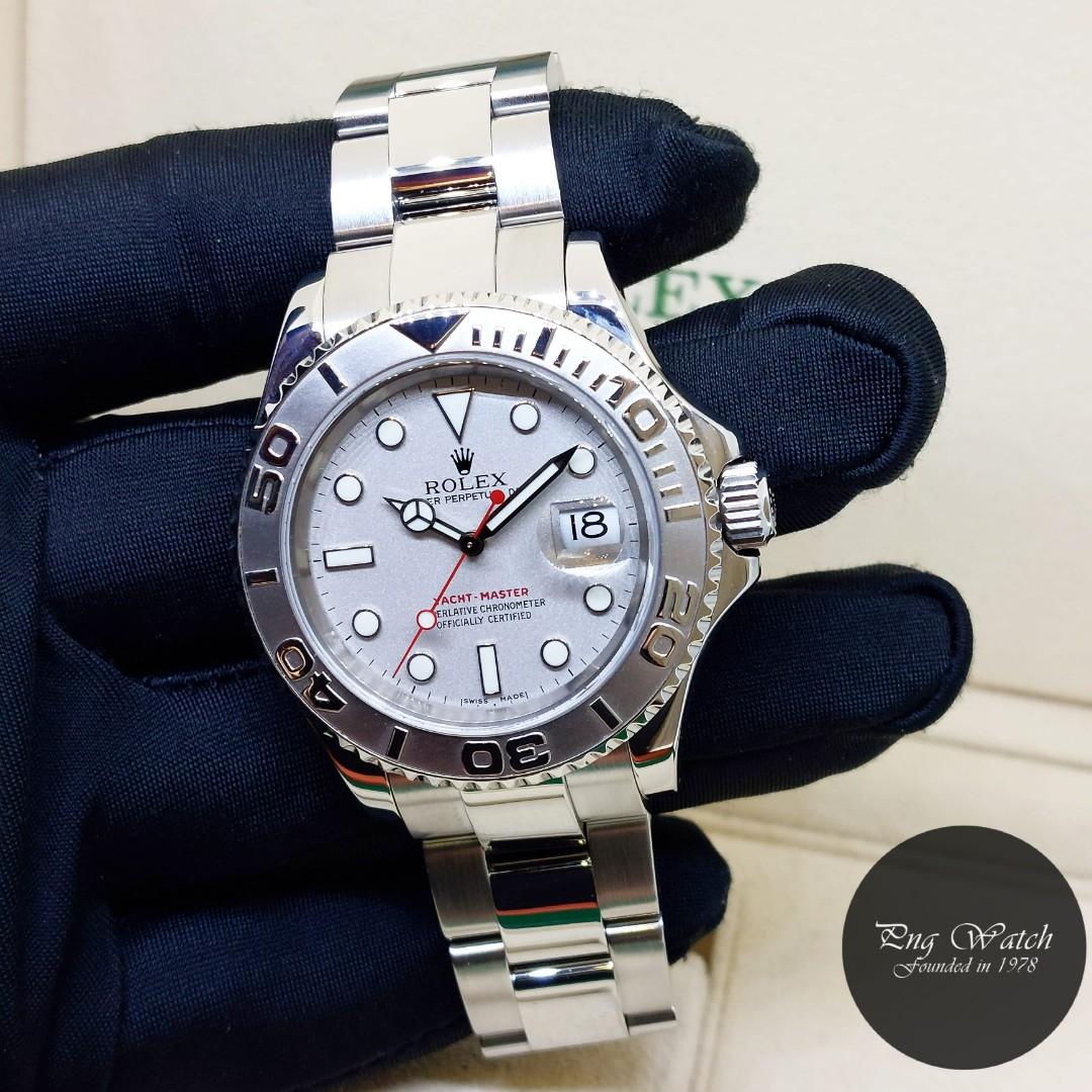 NOT AVAILABLE Rolex 40mm Discontinued Platinum Dial Yachtmaster Date REF 16622 2002 2 Luxury Watches on Carousell