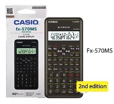 Scientific Calculator FX 570MS 2nd Edition 401 Functions Battery