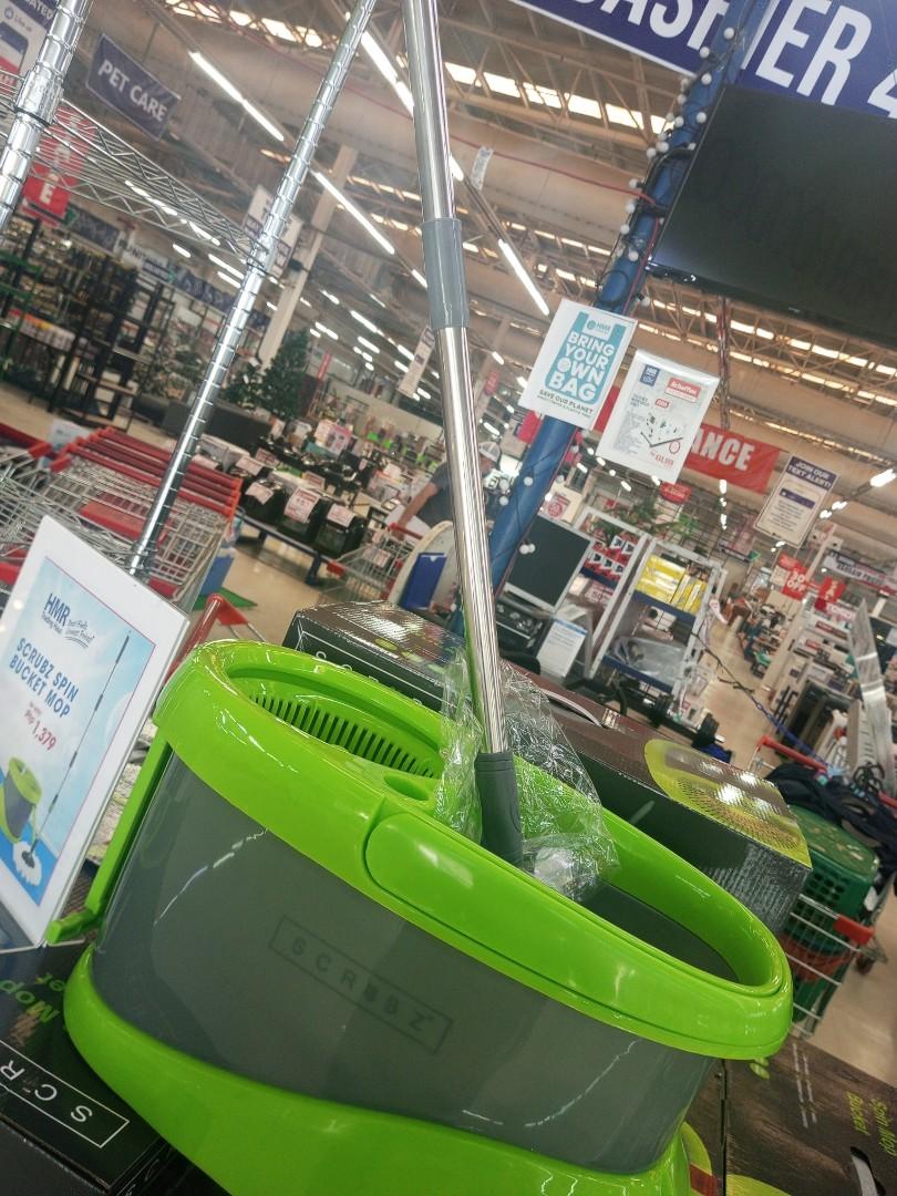 scrubs spin bucket mop, Furniture & Home Living, Cleaning & Homecare