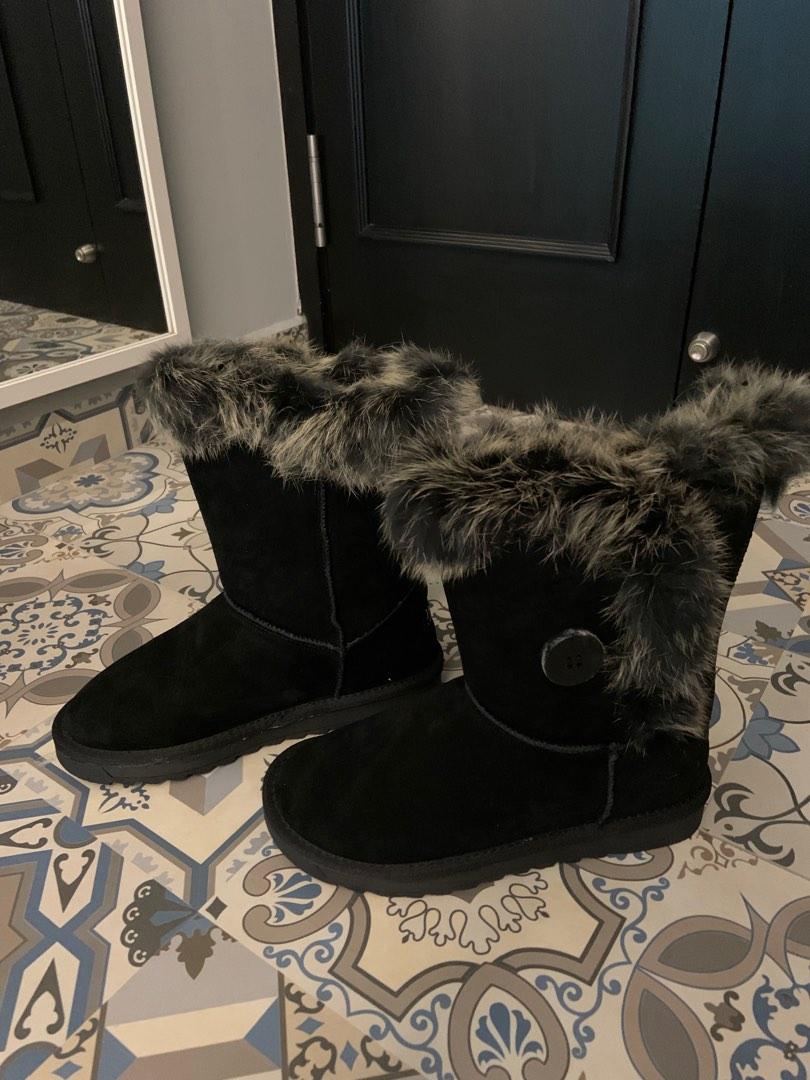 Wedges sales with fur