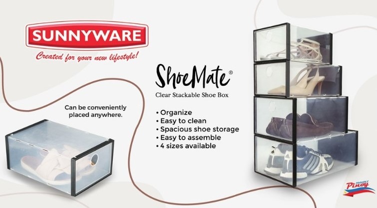 Sunnyware Shoemate Shoe Box Clear Collapsible Furniture Home