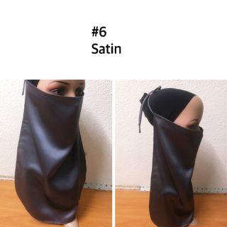 Tailor made satin niqab