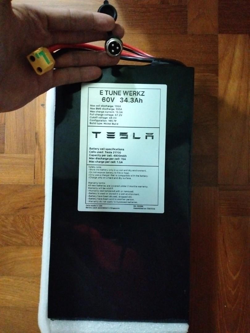 Tesla lithium battery, Sports Equipment, PMDs, EScooters & EBikes, E