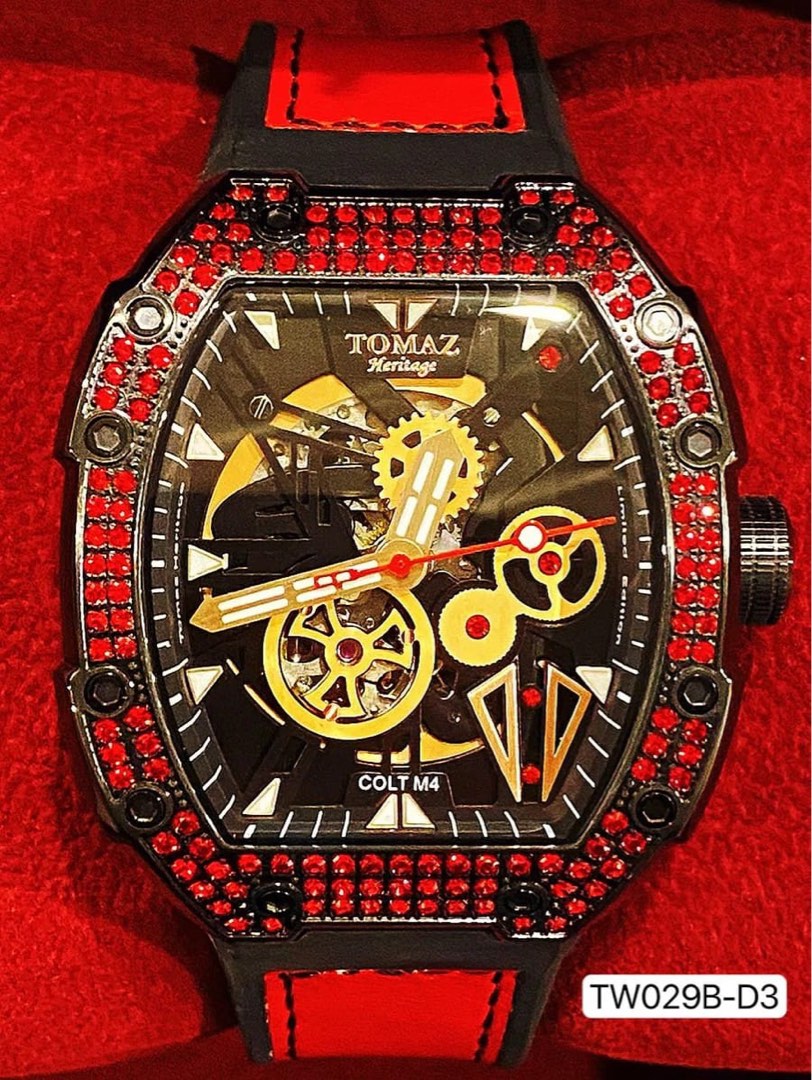 TOMAZ HERITAGE LUXURY WATCH Limited Edition Red Black