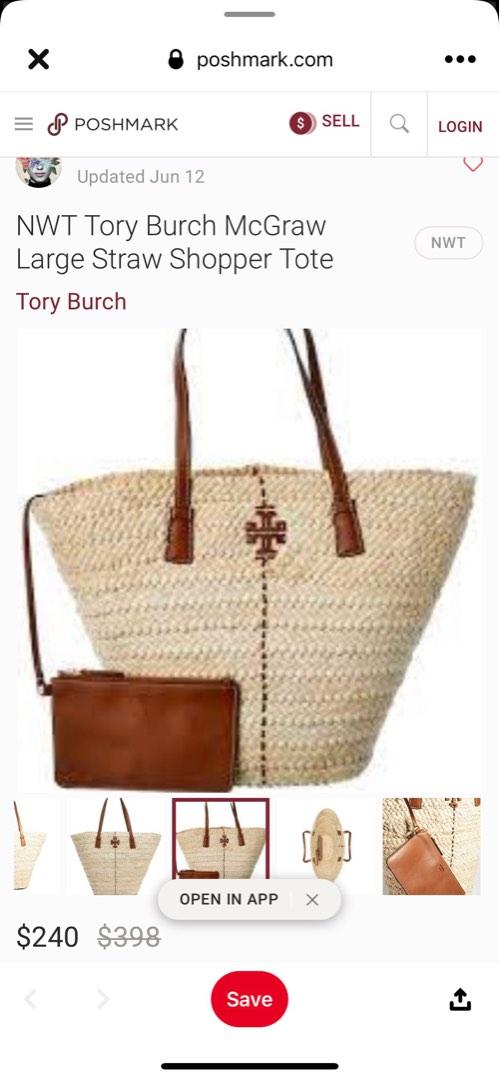 Tory burch mcgraw straw shopper tote 2025