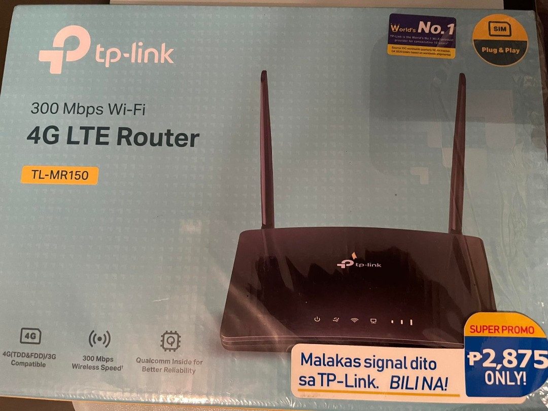 CEBU LOCATION TPLink WiFi Router (4G LTE / SIM card slot) (TLMR150