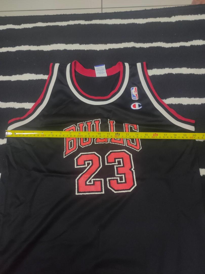 Michael Jordan Men's 40 Medium M Chicago Bulls Champion NBA Jersey Black