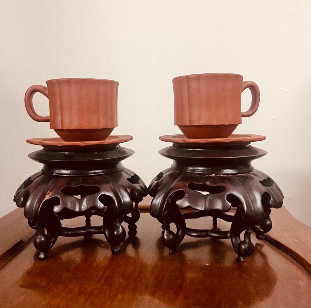 Vintage Zisha Tea Cup with Plate, Hobbies & Toys, Memorabilia