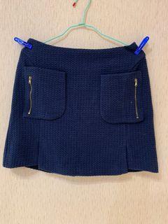 Zara Basic Plaid Navy skirt