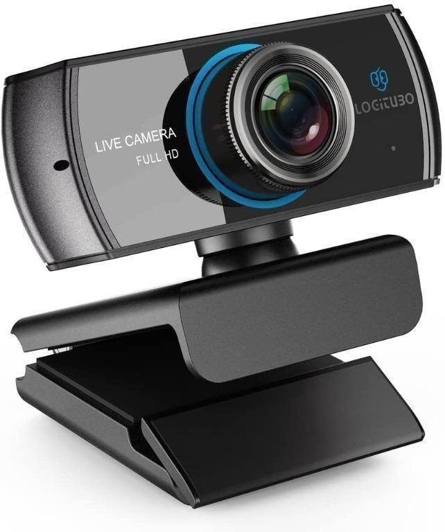 1628] LOGITUBO Webcam 1080P Live Streaming Camera with Microphones