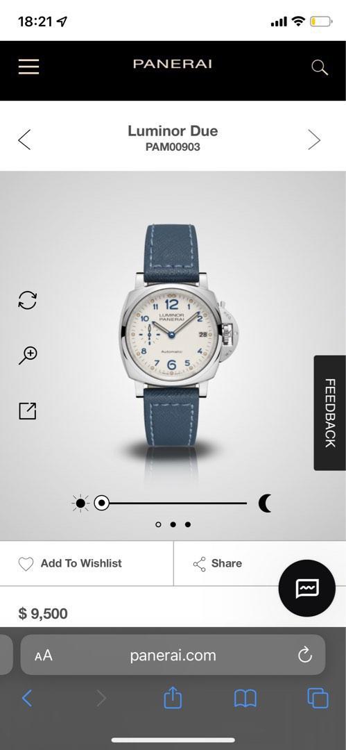 ON HOLD 38mm Panerai Due PAM903 Luxury Watches on Carousell