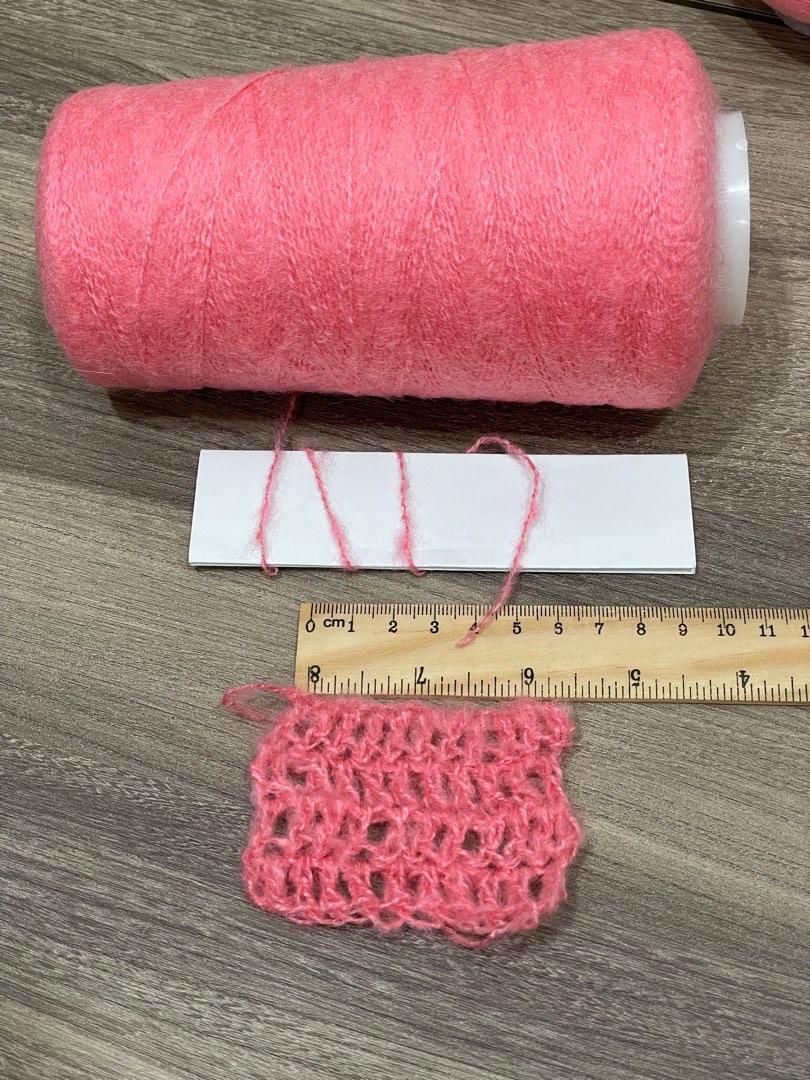 Pink Mohair yarn., Hobbies & Toys, Stationery & Craft, Craft Supplies