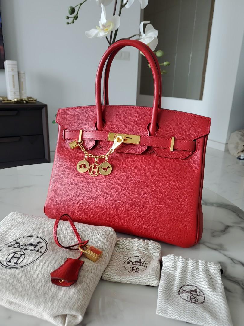 Red birkin 30 deals