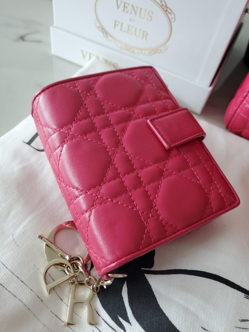 AUTHENTIC DIOR COMBO LADY DIOR MEDIUM BAG WALLET LAMBSKIN CLASSY GORGEOUS Luxury Bags Wallets on Carousell