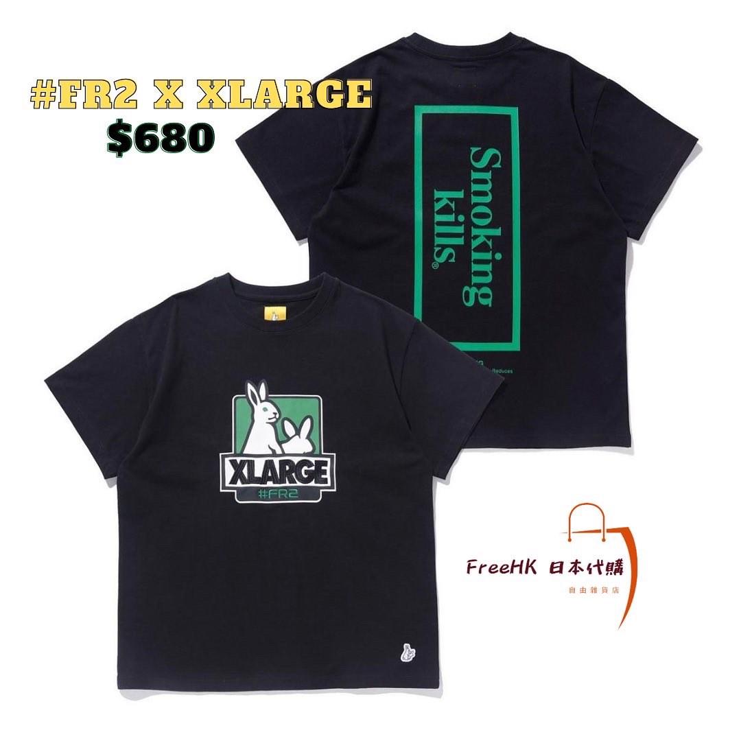 🇯🇵日本代購#FR2 x XLarge Box Logo T-shirt (FreeHK日本代購), 男裝