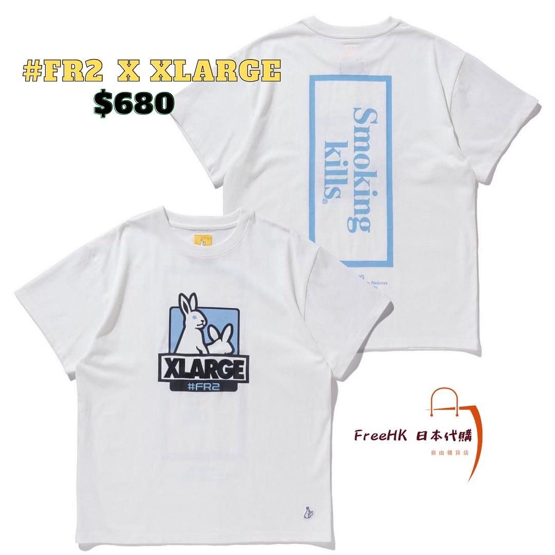 🇯🇵日本代購#FR2 x XLarge Box Logo T-shirt (FreeHK日本代購), 男裝