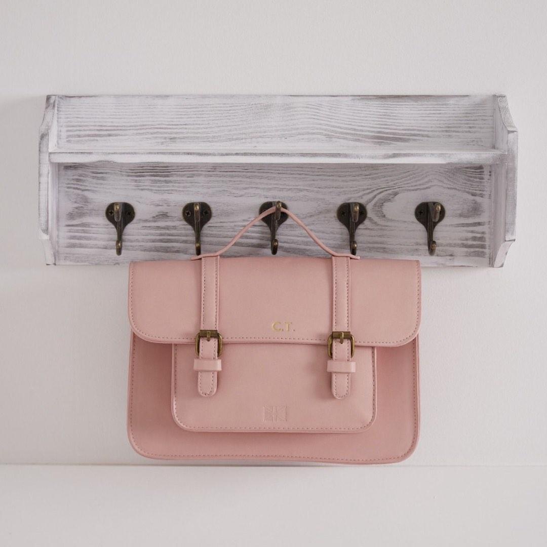 英國🇬🇧兒童品牌My 1st Years 自訂縮寫名稱橫向人造皮革書包(粉紅色/海軍藍), 兒童＆孕婦用品, 嬰兒及小童流行時尚-  Carousell